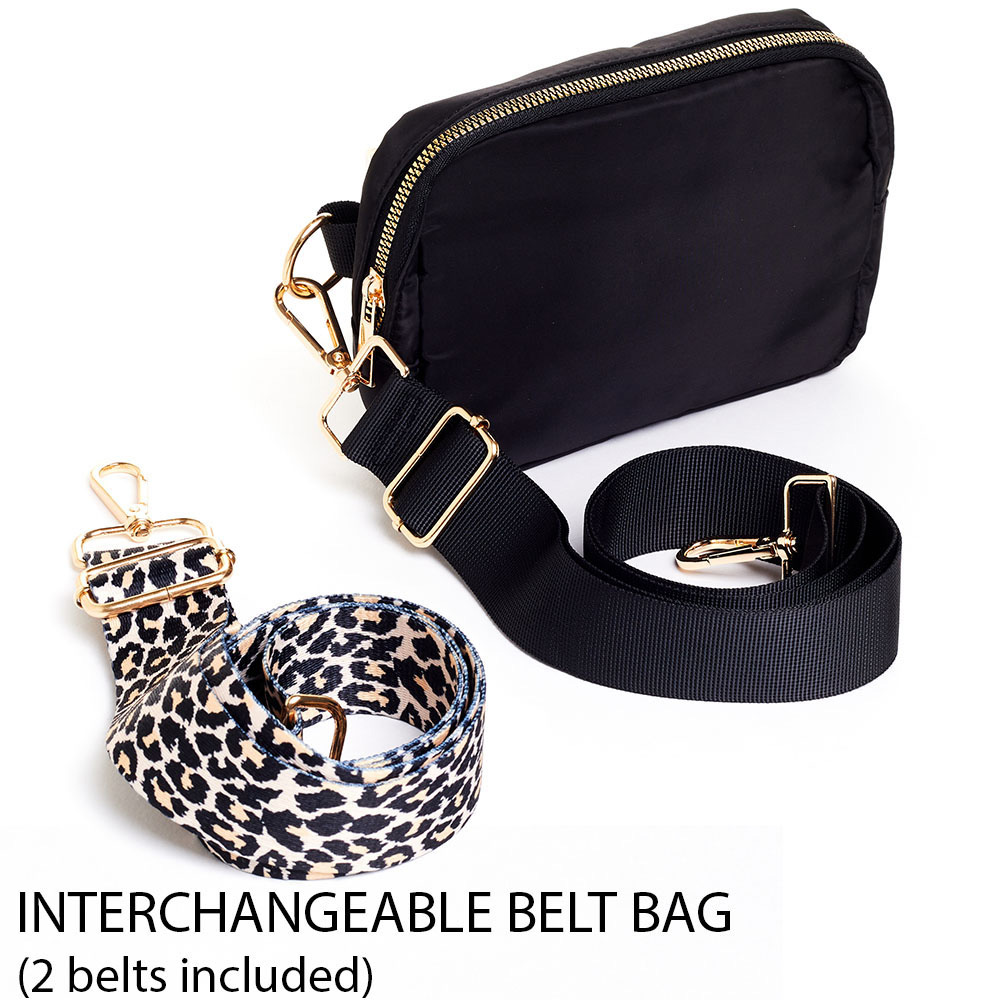 Interchangeable Strap Solid Sling Bag / Fanny Pack / Belt Bag