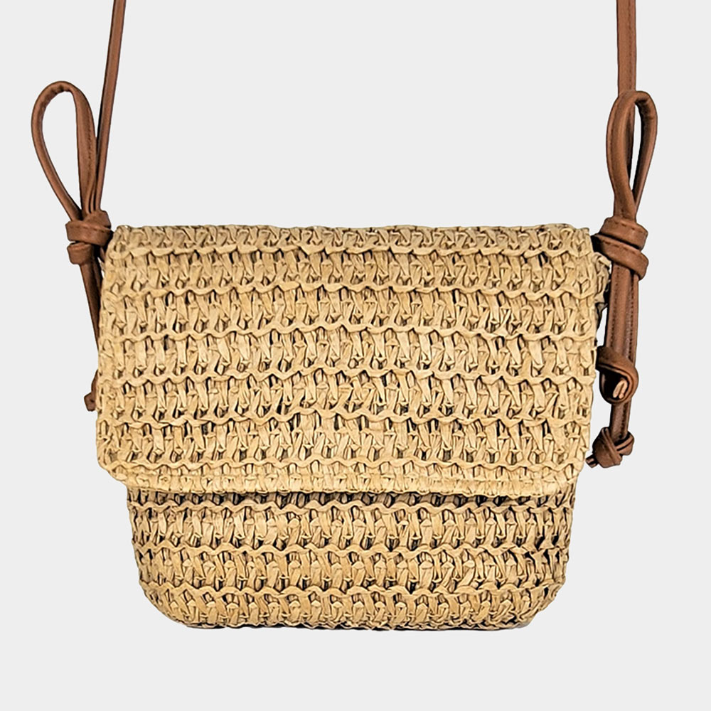 Woven Straw Crossbody Bag