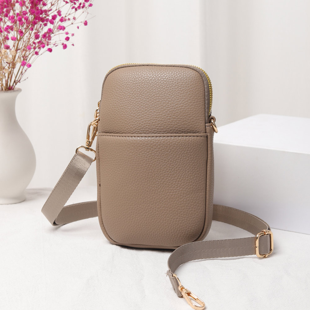 Faux Leather Rectangle Crossbody Bag