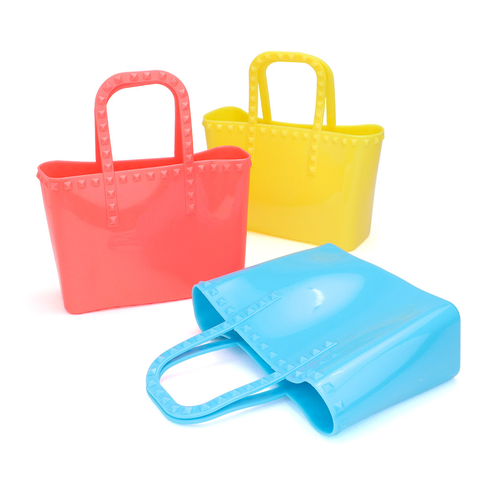 Studded Solid Jelly Tote Bag