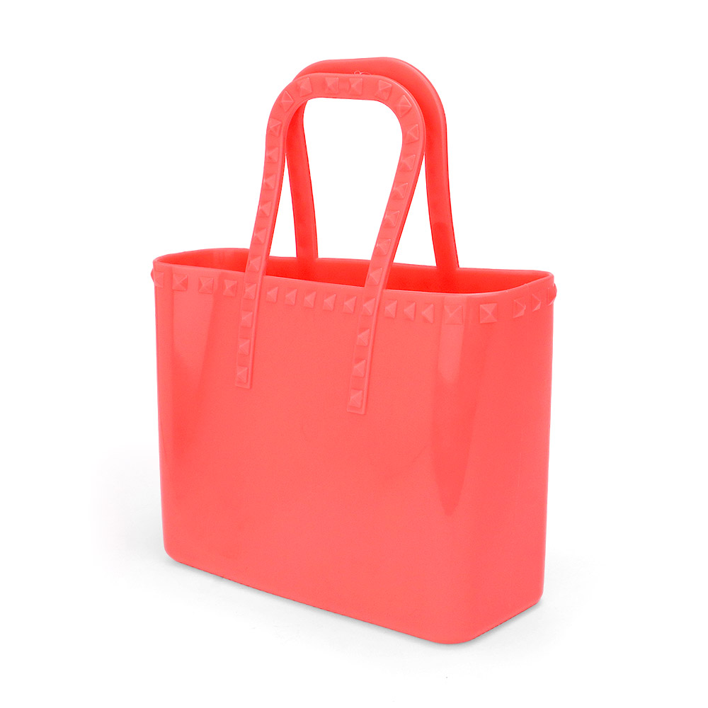 Studded Solid Jelly Tote Bag