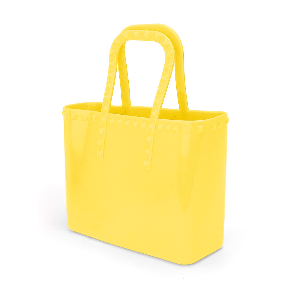 Studded Solid Jelly Tote Bag