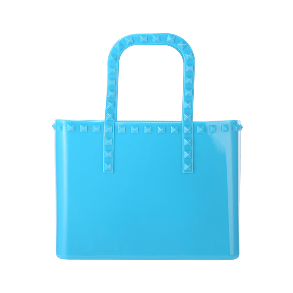 Studded Solid Jelly Tote Bag