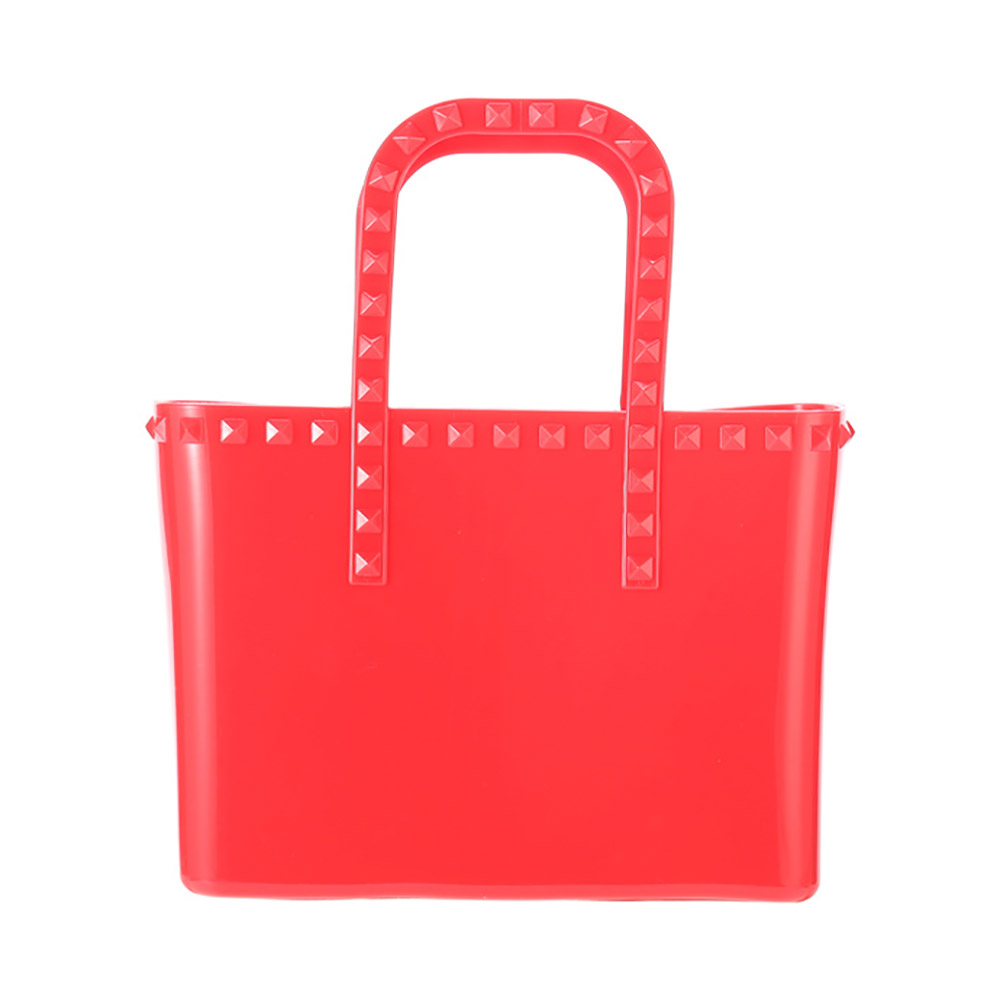 Studded Solid Jelly Tote Bag