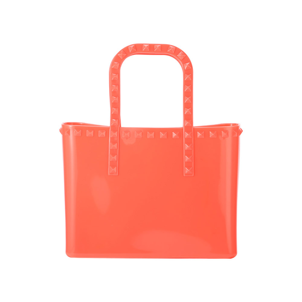 Studded Solid Jelly Tote Bag