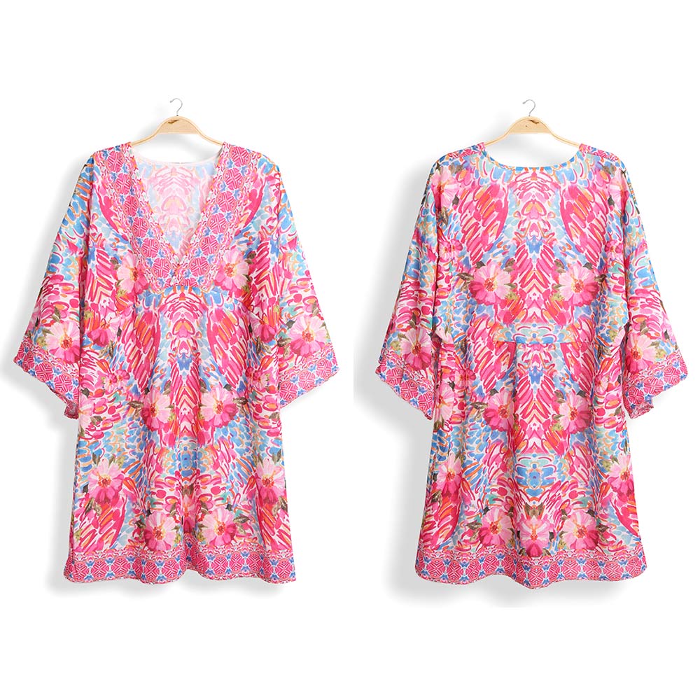 Floral Printed Cover Up Dress
