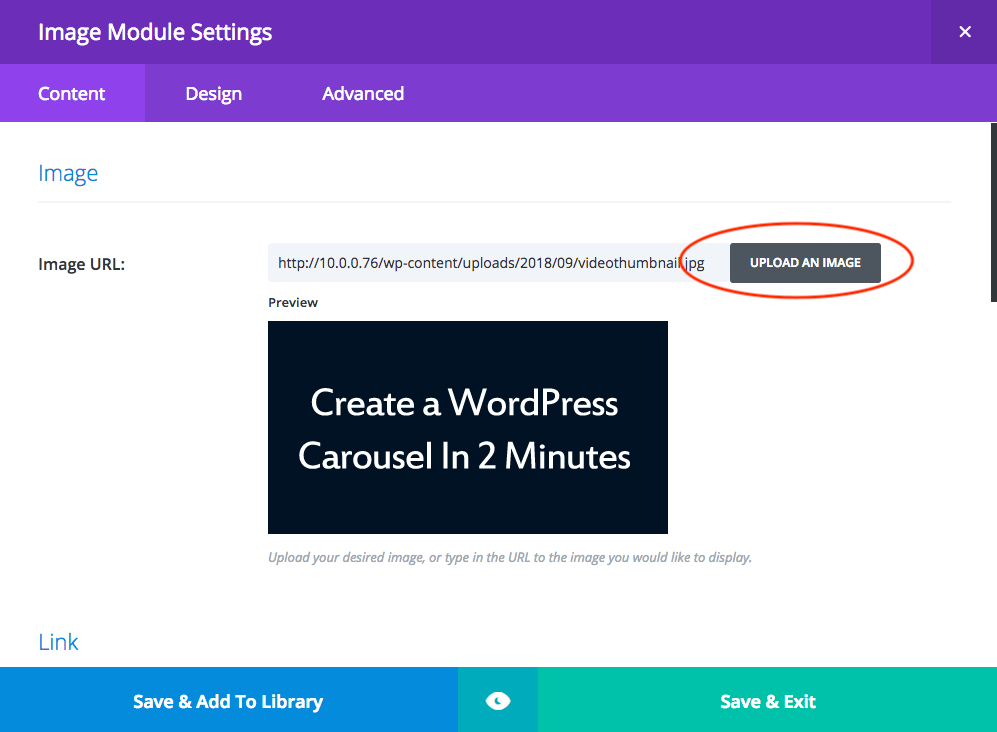 How to open a video lightbox on clicking image in ElegantThemes Divi