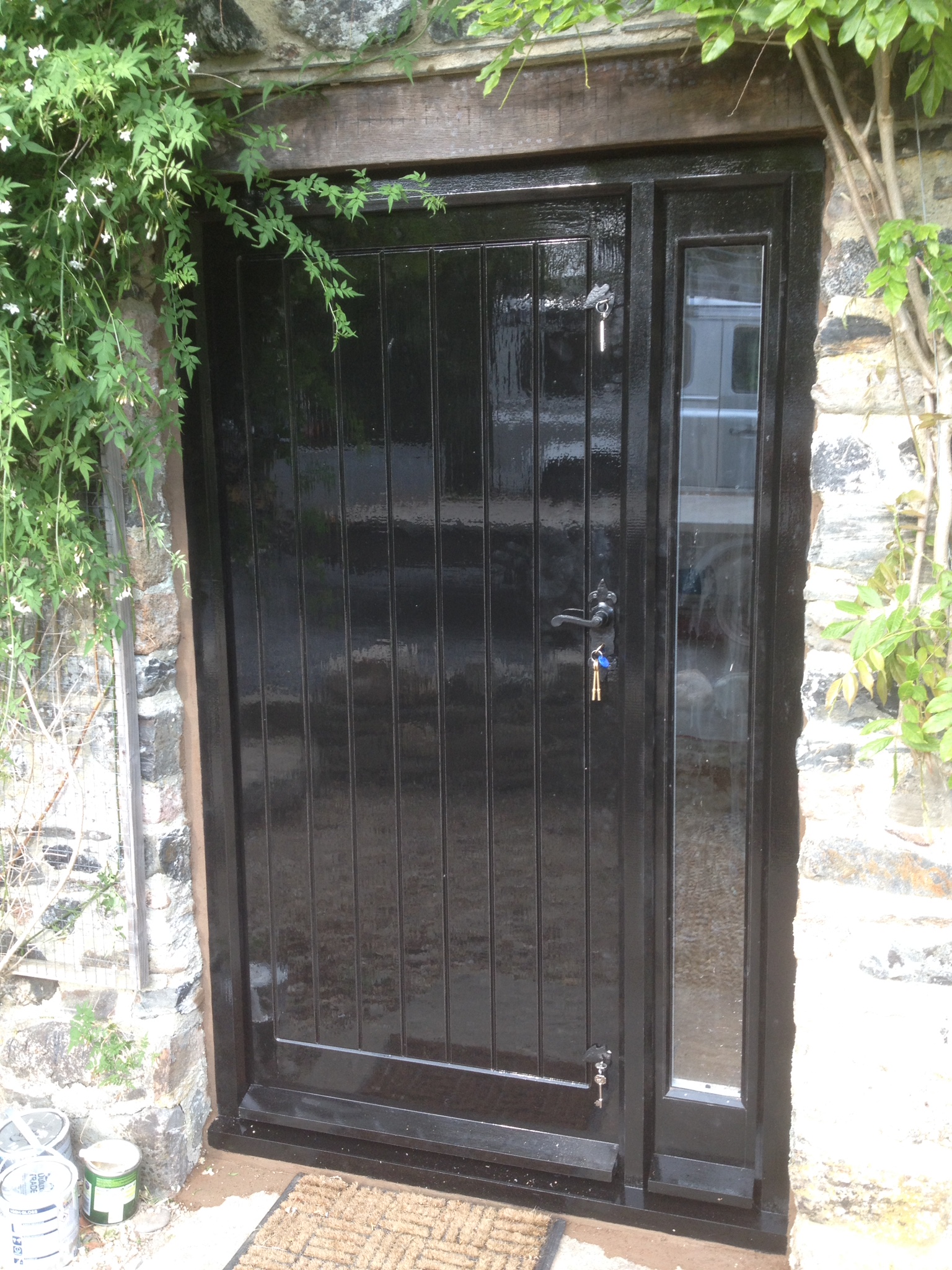 Front door with glazed side panel | The Wooden Workshop ... (1536 x 2048 Pixel)