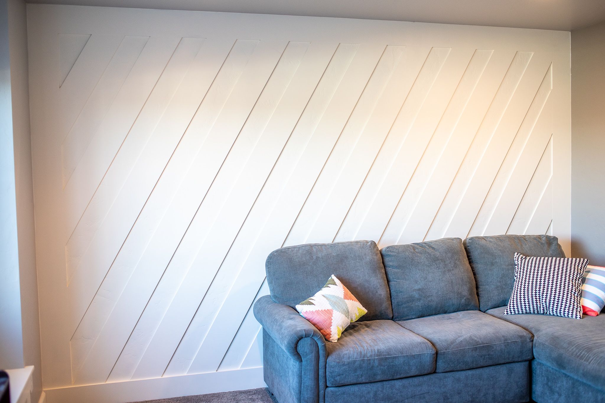 DIY Accent Wall Coastal Lean Woodgrain