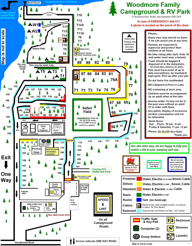 Sites at Woodmore Campground Rindge, New Hampshire