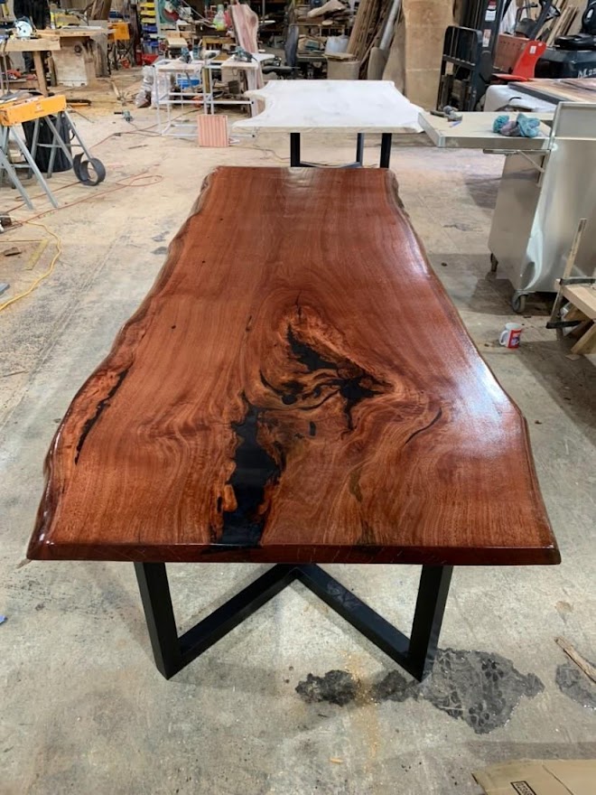 Custom Made Live Edge Blugum Dining Table Woodpatch House and Garden