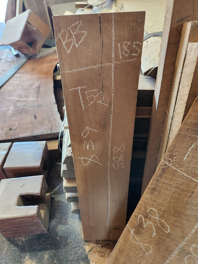 Undressed Blackbutt Stair Tread 885mm Woodpatch House and Garden