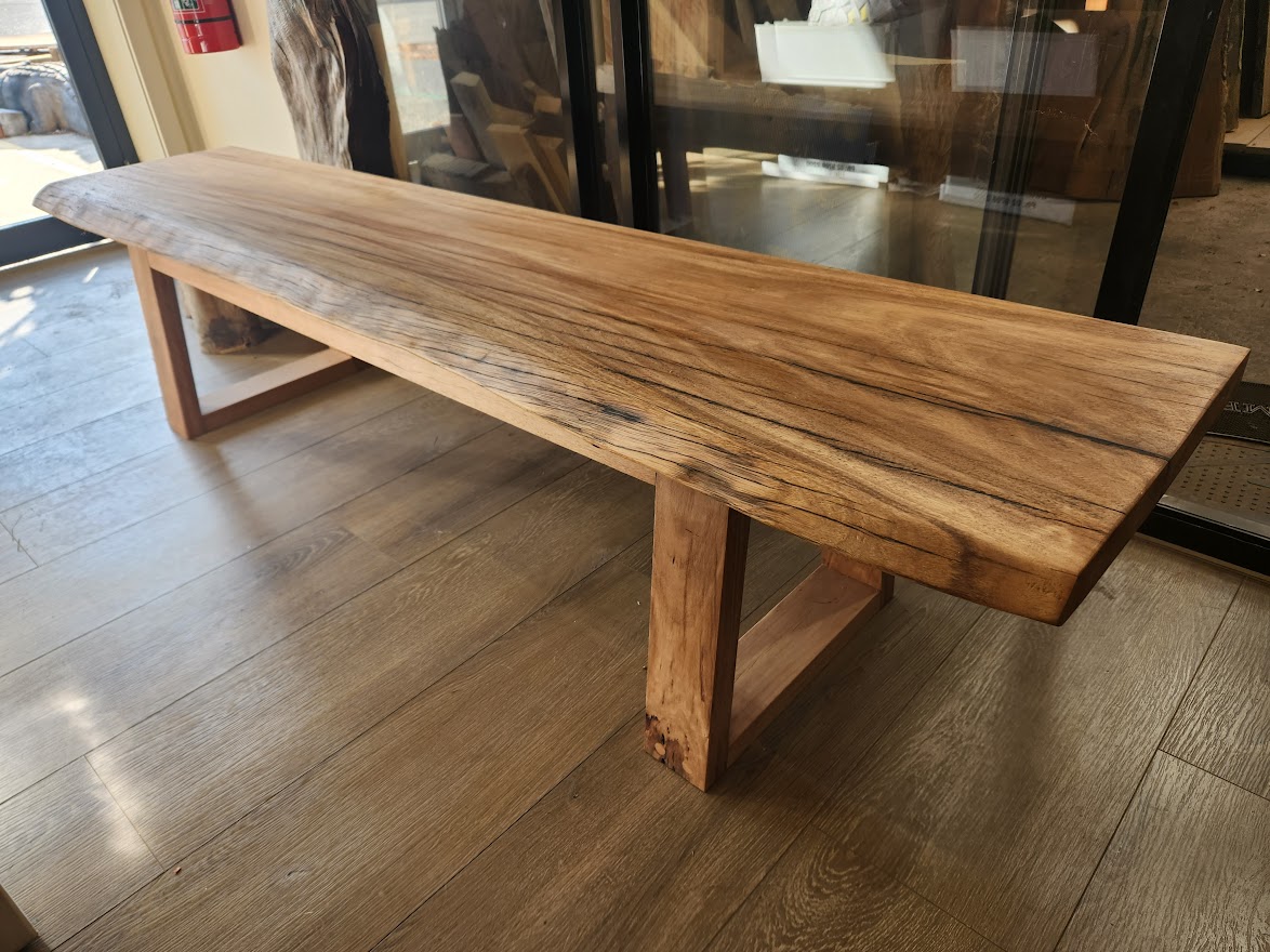 Custom Made Live Edge Blackbutt Bench Seat Woodpatch House and Garden
