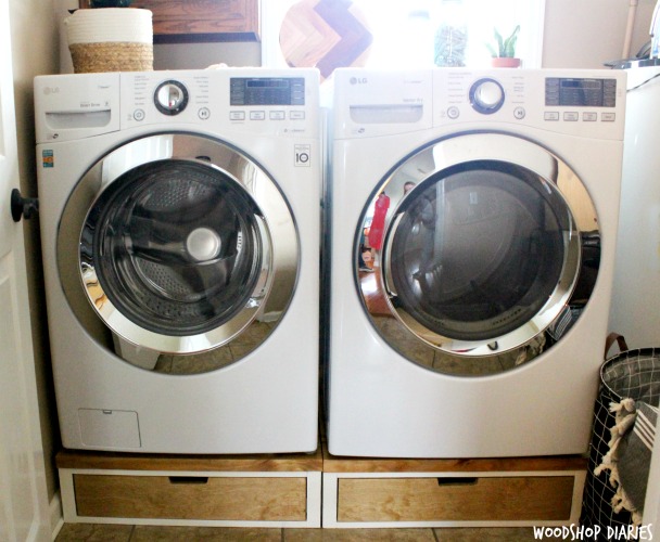 How to Build Your Own DIY Washer and Dryer Pedestal Stands