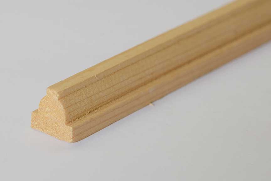 Beading Ovolo 18x18mm (11/16x11/16in) Surround bead in wood