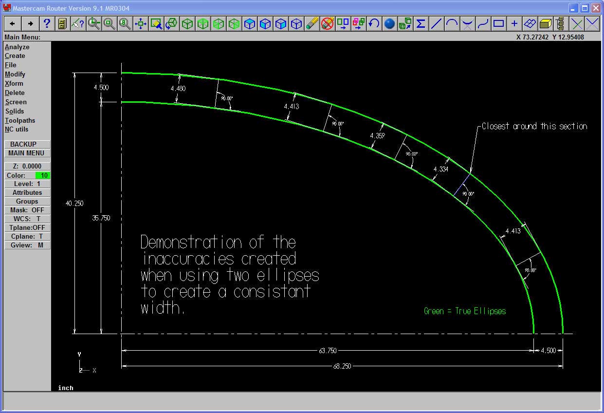 Drawing Nested Ellipses in CAD