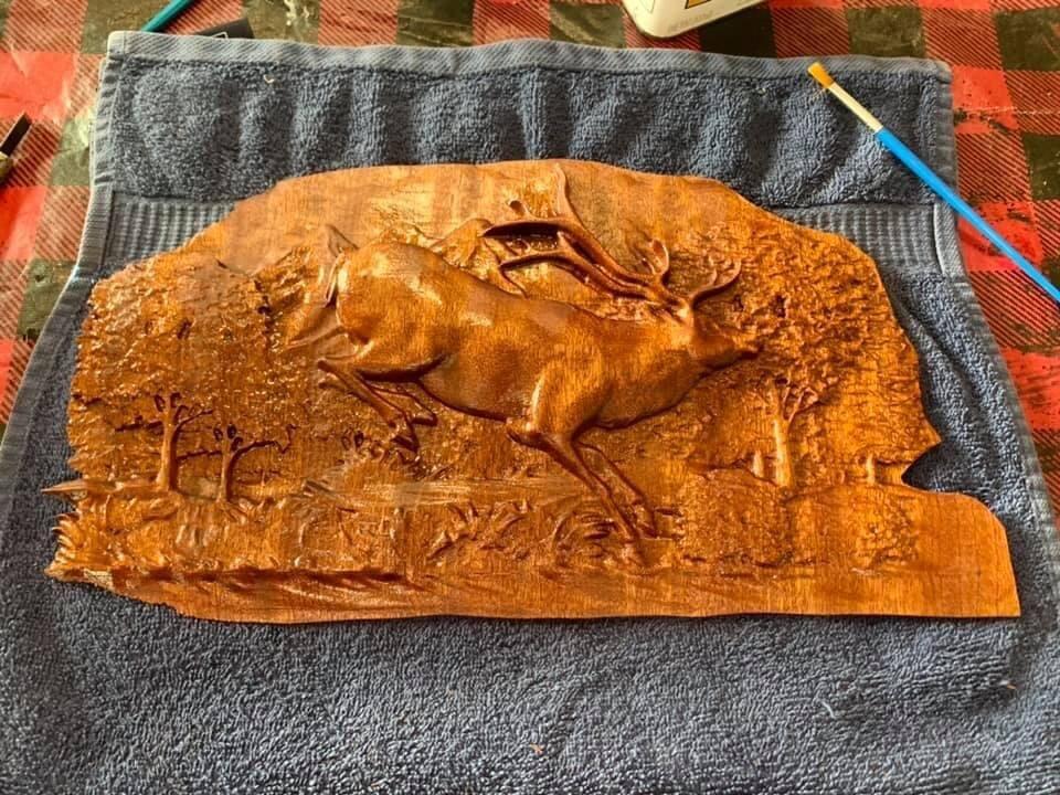 Elk Carving