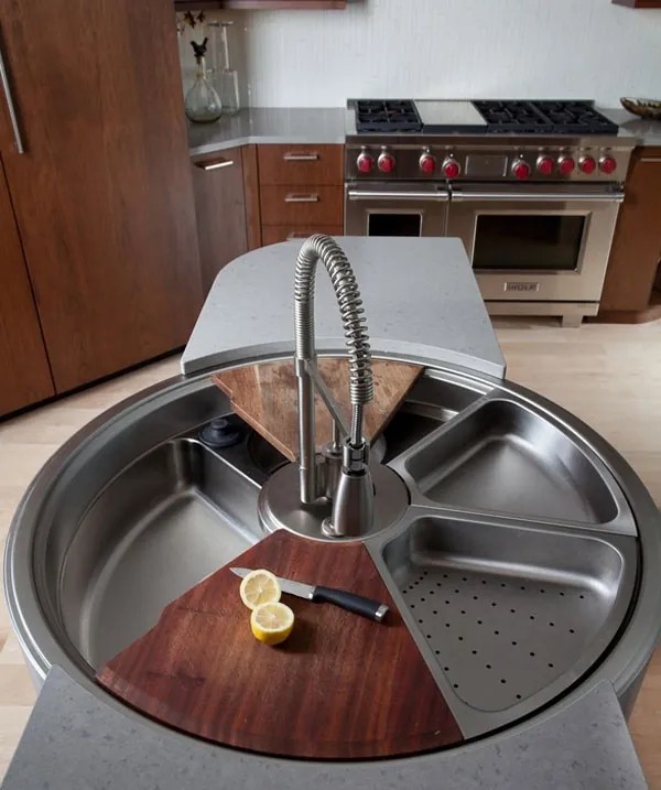 Rotating Sink With Cutting Board and Colander Amazing DIY, Interior