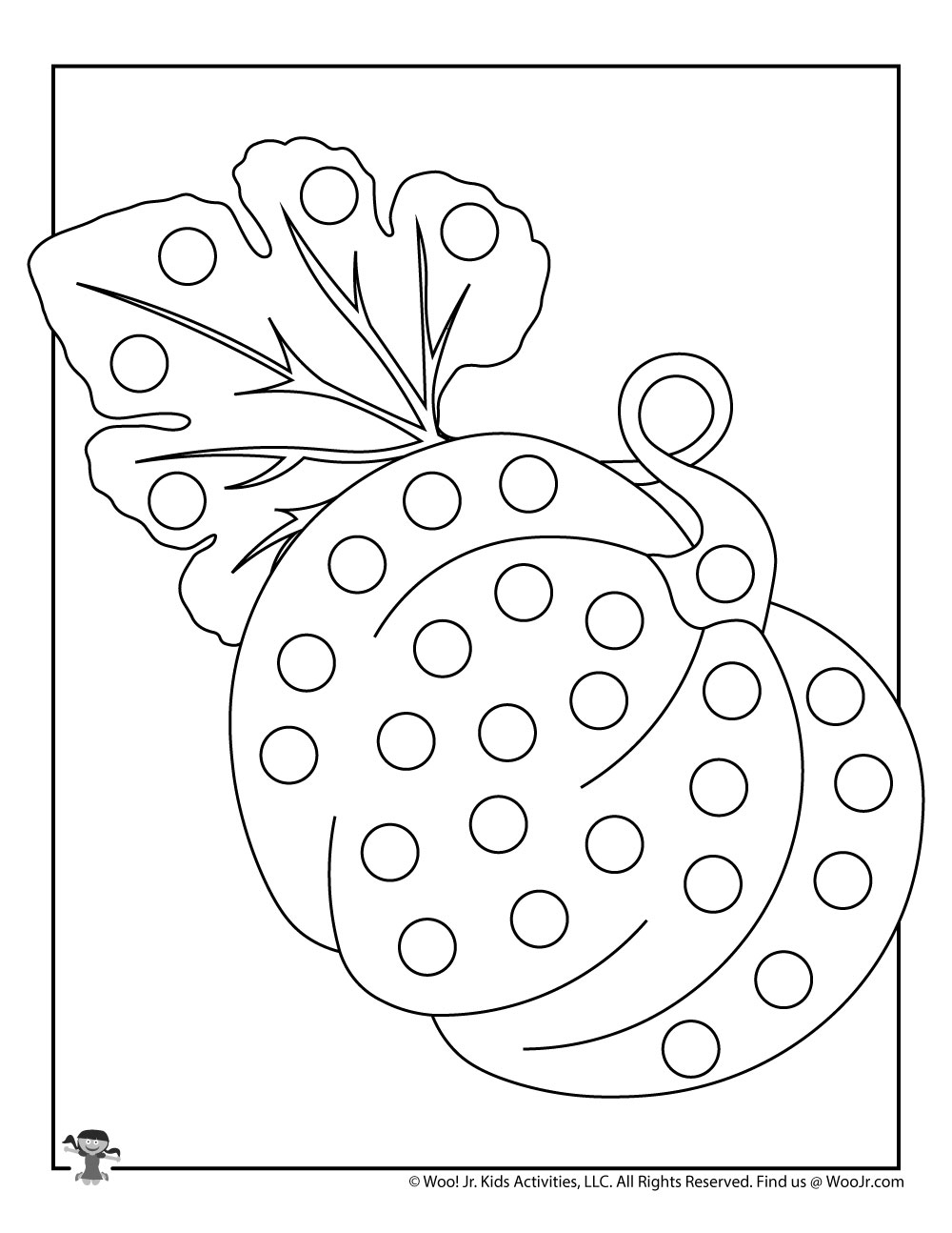 Pumpkin Dot Coloring Page for Kids Woo! Jr. Kids Activities