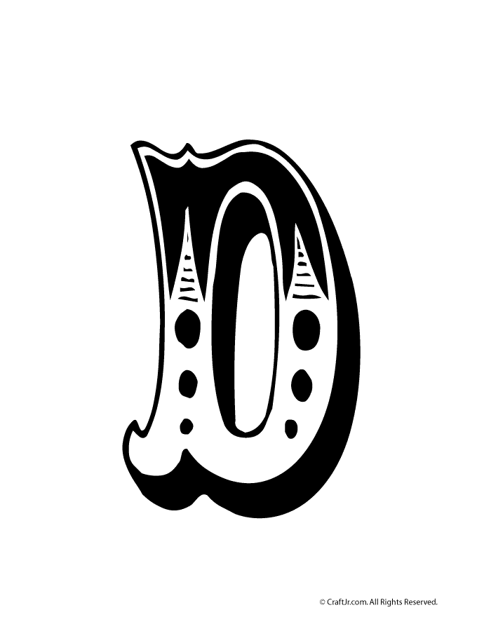 Circus Bubble Letter D Woo! Jr. Kids Activities