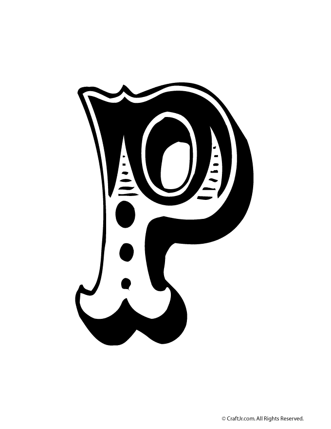 Circus Bubble Letter P Woo! Jr. Kids Activities