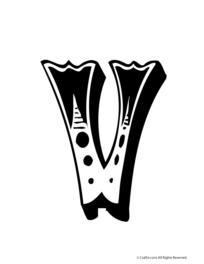 Circus Bubble Letter V Woo! Jr. Kids Activities