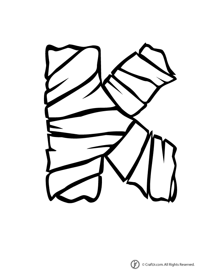 Halloween Mummy Letter K Woo! Jr. Kids Activities
