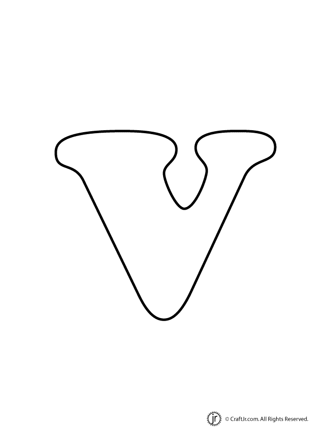 Lowercase Bubble Letter v Woo! Jr. Kids Activities Children's