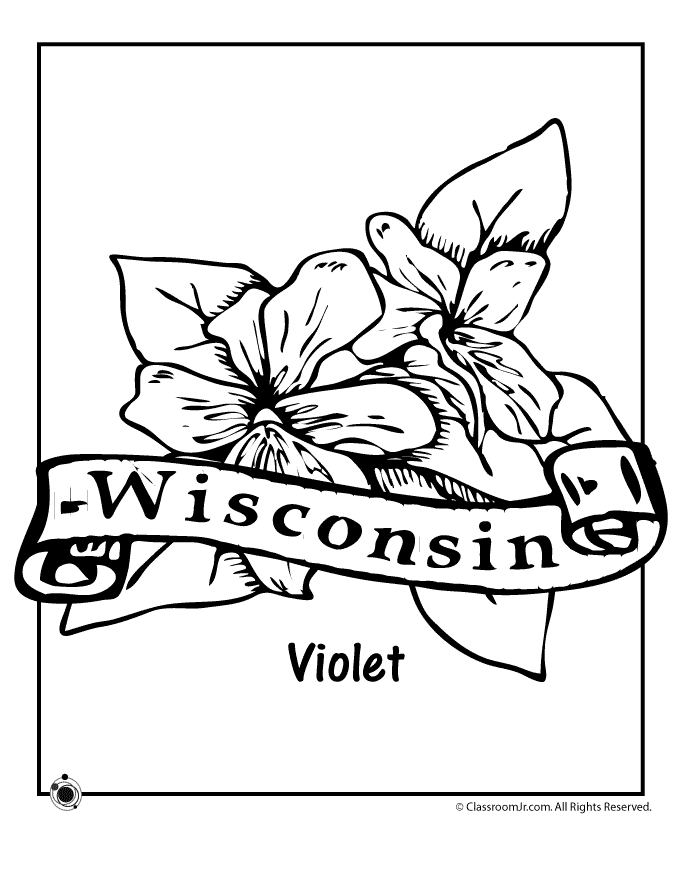 Wisconsin State Flower Coloring Page Woo! Jr. Kids Wisconsin State Flower Coloring Page Woo! Jr. Kids