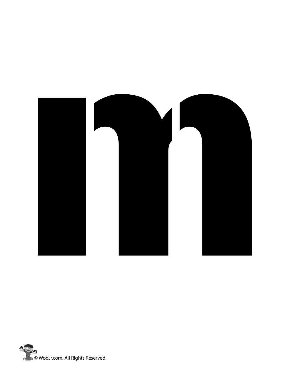 Lowercase m Stencil Woo! Jr. Kids Activities Children's Publishing