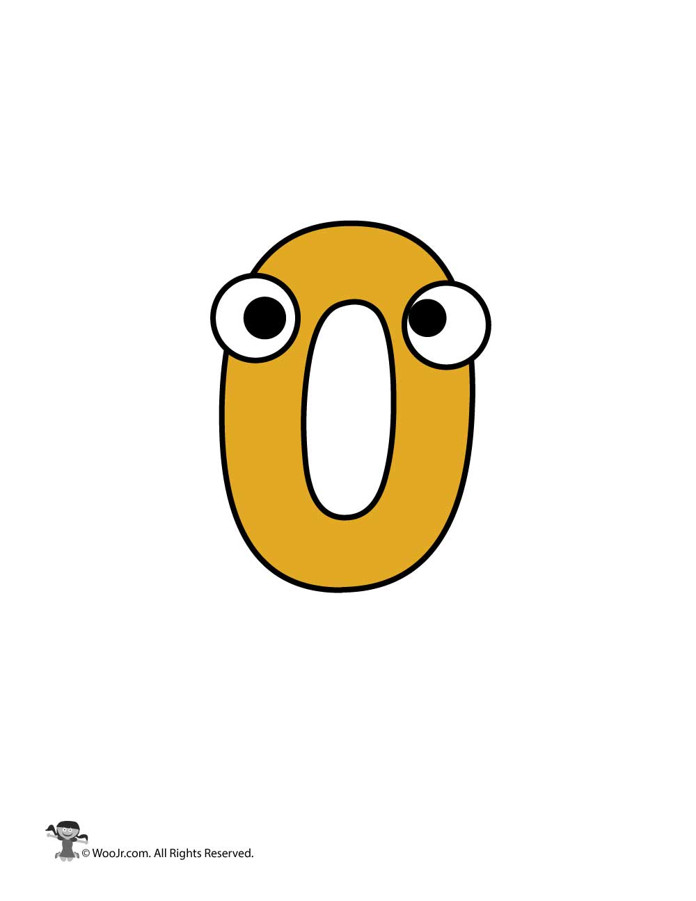 Lowercase Cartoon Letter o Woo! Jr. Kids Activities Children's