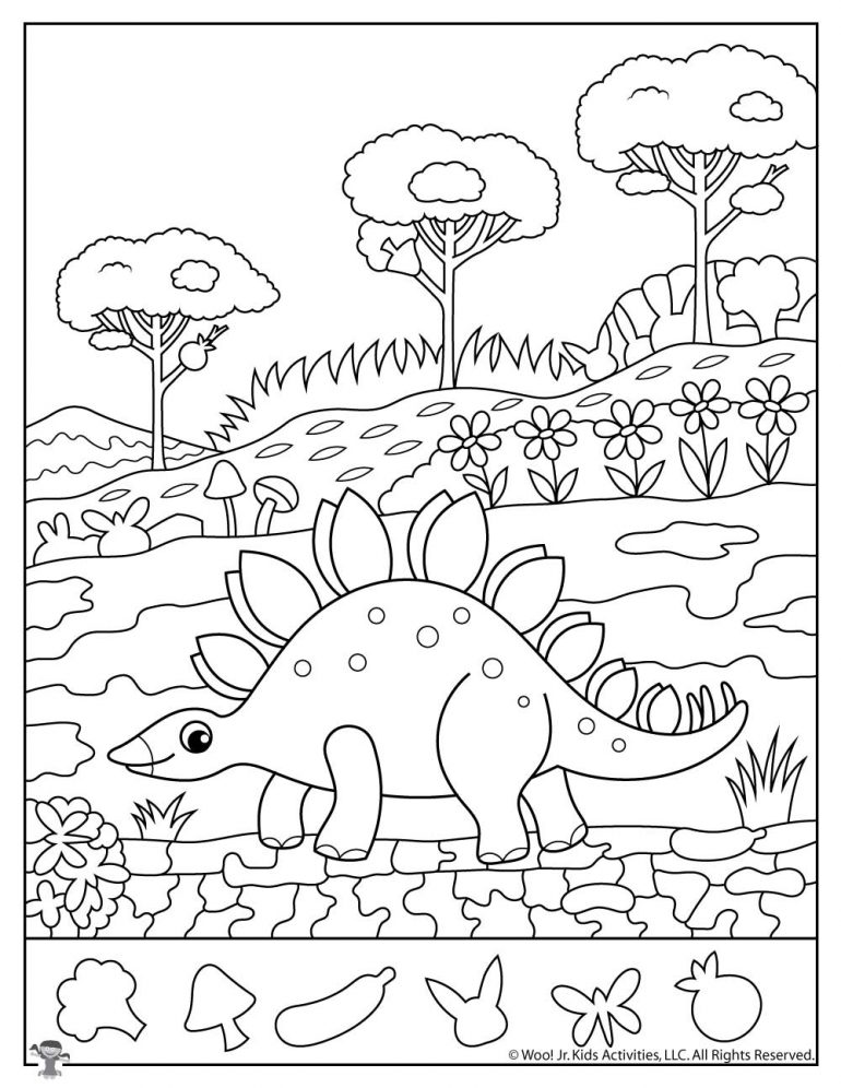 Dinosaur Hidden Picture Activity Printables Woo! Jr. Kids Activities