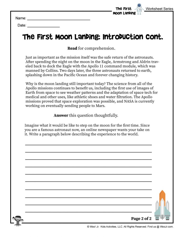 The First Moon Landing Lesson Plan & Activities for Kids Woo! Jr