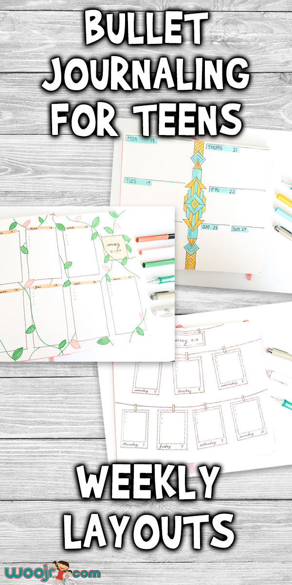 Weekly Bullet Journal Layouts For Teens Woo! Jr. Kids Activities