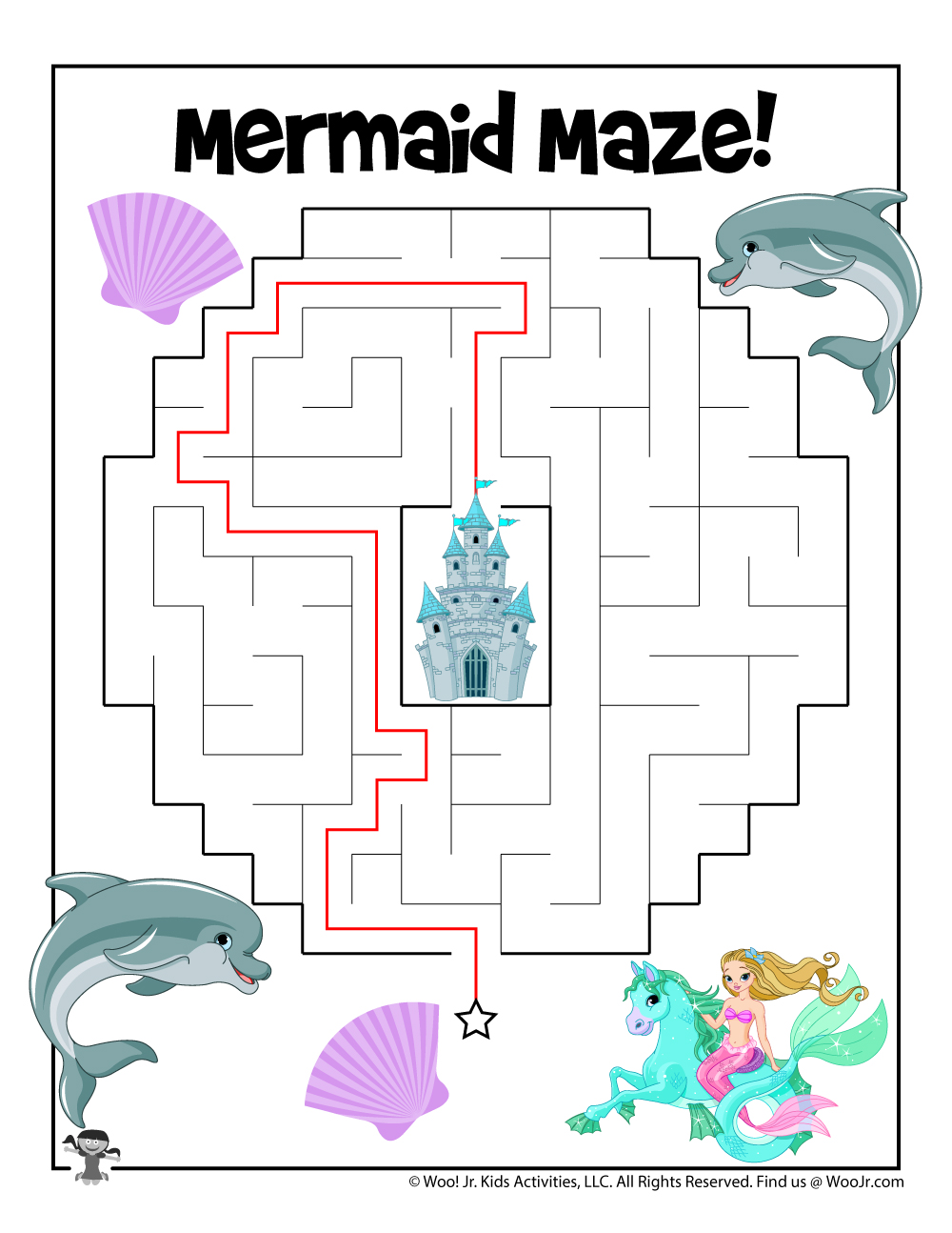 Mermaid Activity Pages for Kids Woo! Jr. Kids Activities