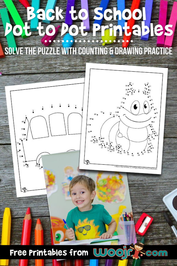 Back to School Dot to Dot Printables Woo! Jr. Kids Activities