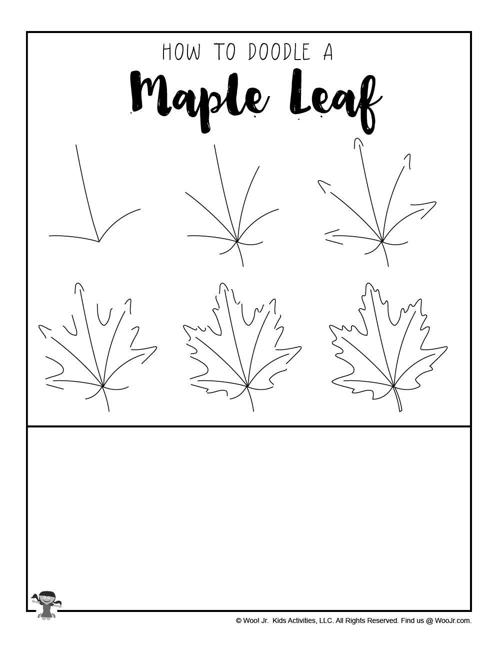 Maple Leaf Drawing Tutorial for Kids Woo! Jr. Kids Activities