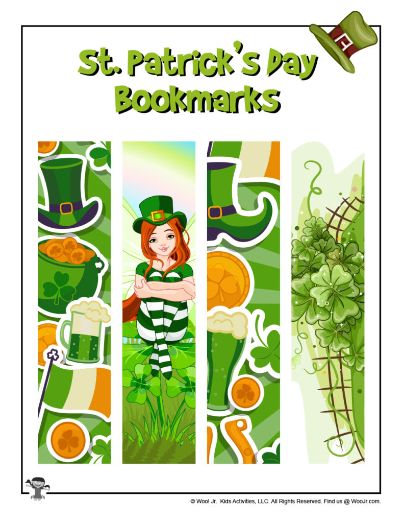 St. Patrick's Day Printable Bookmarks Woo! Jr. Kids Activities