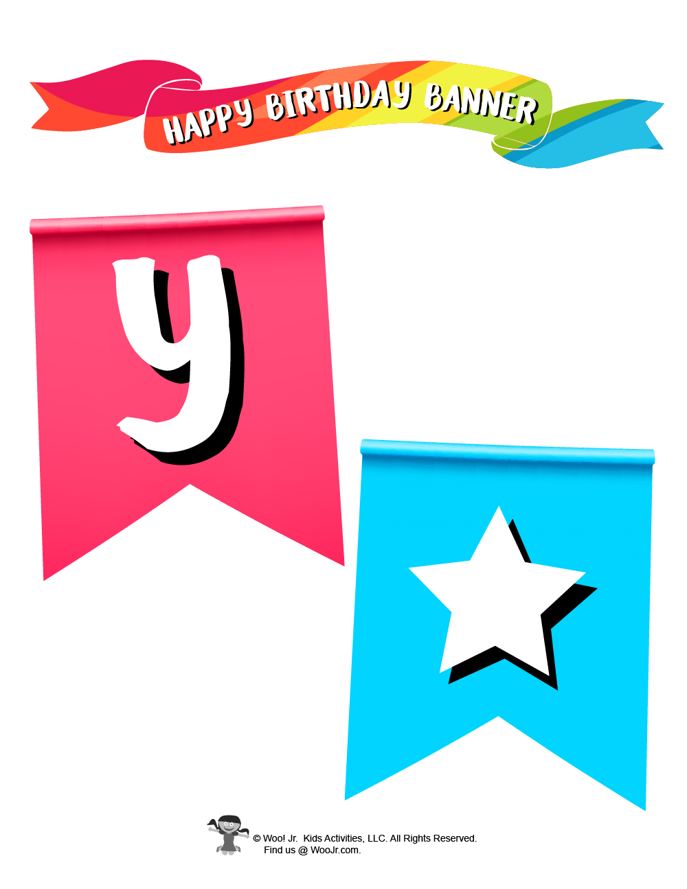 Printable Birthday Party Banner Woo! Jr. Kids Activities