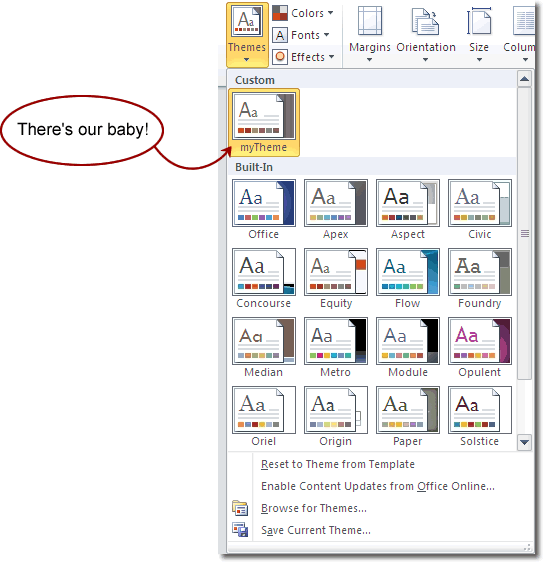 Microsoft Word 2010 Themes