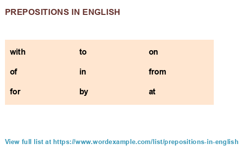 Prepositions In English (500 Results)