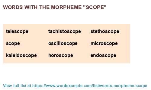Words with the morpheme "scope" (322 results)
