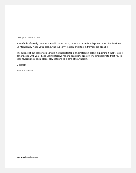 When we offend or otherwise hurt a friend it tests the durability of the friendship. 9 Apology Letters For Bad Behavior To Different People Word Excel Templates