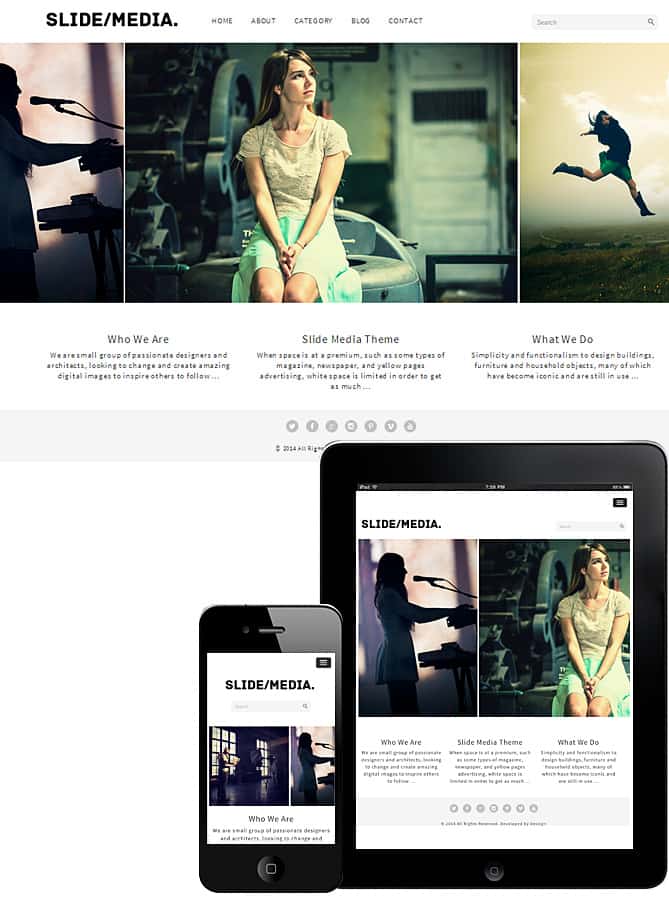 Horizontal Scrolling WordPress Theme 한국워드프레스랩