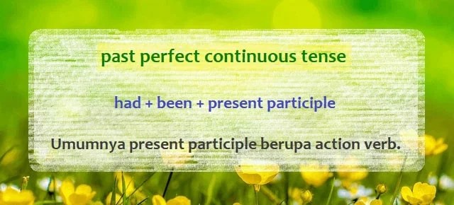 Past Perfect Continuous Tense: Pengertian, Rumus, Contoh Kalimat