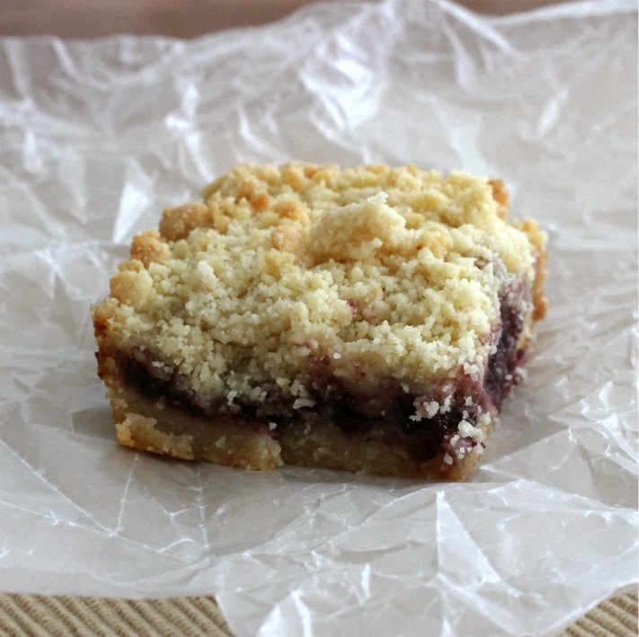 Blackberry Jam and Cream Cheese Shortbread Bars Words of Deliciousness