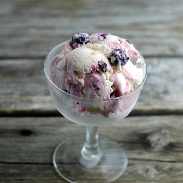 Lemon Blueberry NoChurn Ice Cream Words of Deliciousness