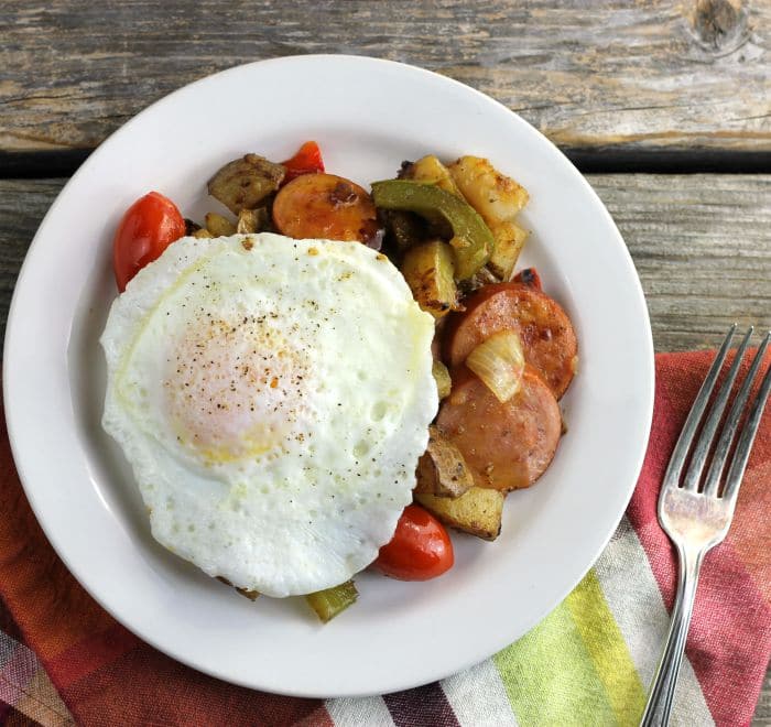 Smoked Sausage Breakfast Skillet Words of Deliciousness