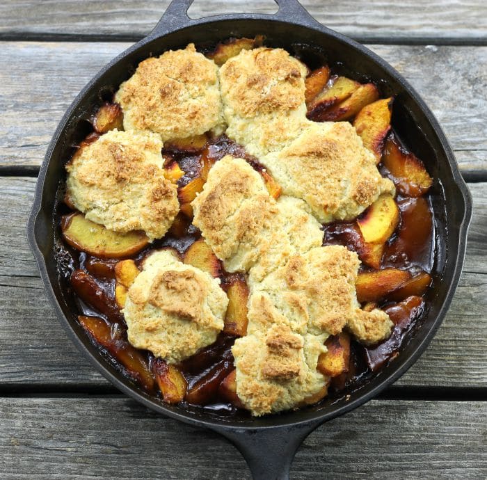 Cast Iron Skillet Peach Cobbler Words of Deliciousness