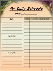 10 Daily Schedule Template Free Word Templates